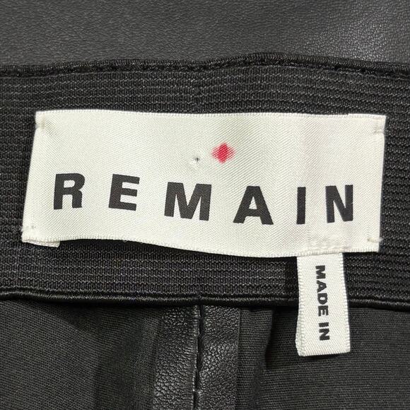 Remain Black Stretch Leather Bootcut Floral Pants Leggings Size 12 UK 6 US - Picture 4 of 6